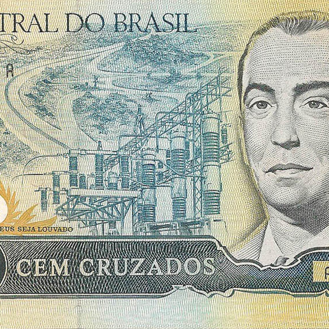 Бразилия, 100 крузадо, 1986-1988 гг. (цена от 10 штук)