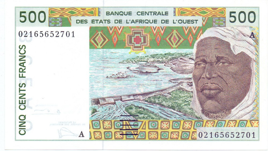 (A) Кот Дивуар, 500 франков КФА, 1991-2002 гг.