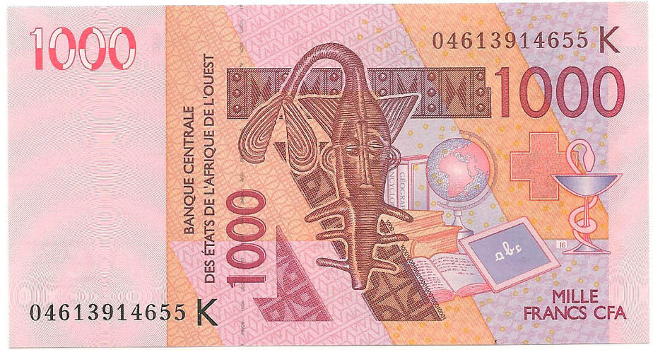 (К) Сенегал, 1000 франков КФА, 2003 год